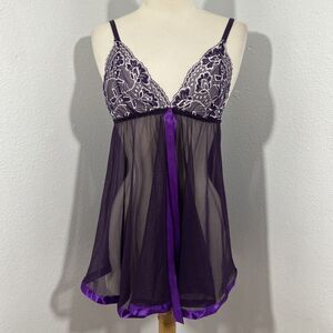 Avid Love Slip Dress Womens Small Lingerie Lace‎ Fairy Romantic Babydoll Y2K Set